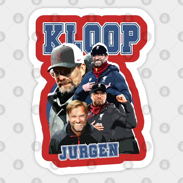 Jurgen Klopp - Thank You Sticker by Sanja Sinai Art